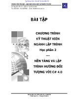 Bai tap nen tang va lap trinh huong doi tuong voi ngon ngu c 