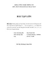 Phân tích và đánh giá thuật toán phương pháp quy hoạch động, giải bài toán ba lô không hạn chế 