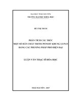 Phân tích cấu trúc một số dẫn chất Triecpenoit khung lupan bằng các phương pháp phổ hiện đại (LV thạc sĩ)
