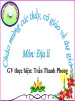 Bài 29. Đặc điểm các khu vực địa hình