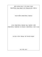 Các phương pháp hạ thấp cấp phương trình vi phân thường cấp cao