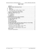 Tiểu luận môn phân tích và đánh giá thuật toán phương pháp quy hoạch động 