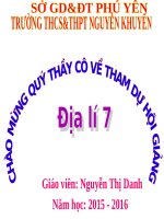 Bài 36. Thiên nhiên Bắc Mĩ