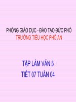 Tuần 1-2-3-4-6-7-8. Luyện tập tả cảnh