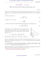 Một số công thức tính bán kính mặt cầu   trần lê quyền