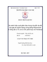 So sánh hiệu quả giảm đau trong chuyển dạ đẻ của gây tê ngoài màng cứng bằng Ropivacain ở nồng độ 0,1% và 0,15% phối hợp với Fentanyl