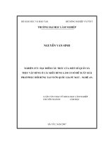 Nghiên cứu đặc điểm cấu trúc của một số quần xã thực vật rừng ở các kiểu rừng làm cơ sở đề xuất giải pháp phục hồi rừng tại vườn quốc gia pù mát   nghệ an 