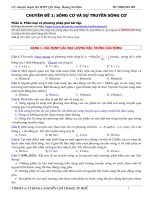 Chuyên đề 1 sóng cơ và sự truyền sóng cơ