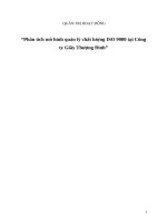 Phân tích mô hình quản lý chất lượng ISO 9000 tại công ty giầy thượng đình