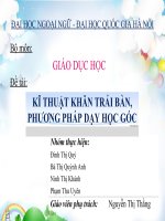 GDH Kĩ thuật khăn trải bàn, Phương pháp dạy học góc