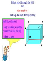 Diện tích xung quanh và diện tích toàn phần của hình hộp chữ nhật