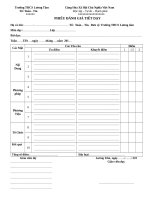 PHIẾU ĐÁNH GIÁ TIẾT DỰ GIỜ