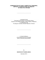 Harmonization of public competitive tendering empirical evidence from the ministry of health in VietNam