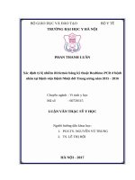 Xác định tỷ lệ nhiễm Rickettsia bằng kỹ thuật Realtime-PCR ở bệnh nhân tại Bệnh viện Bệnh Nhiệt đới Trung ương năm 2015 - 2016