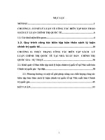 Công tác biên tập bản thảo sách lý luận chính trị quốc tế tại nhà xuất bản chính trị quốc gia   sự thật  khóa luận tốt nghiệp