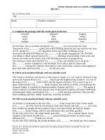 Đề thi tiếng anh lớp 6