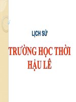 Bài 18. Trường học thời Hậu Lê