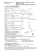 Đề thi HKI môn Toán 6 năm 2007-2008 PGD Tam Kỳ Quảng Nam