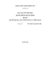 Tiểu luận môn Hệ hỗ trợ ra quyết định Hệ hỗ trợ mua máy tính xách tay trên mạng