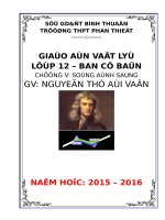Giáo án vật lý 12 – ban cơ bản   CHUONG 5 