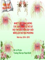 Bài giảng điện tử môn lịch sử - địa lí địa phương lớp 4