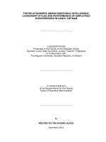 The relationships among emotional intelligence, leadership styles and performance of employees in enterprises in Ha Noi, Viet Nam