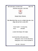 Đặc điểm dịch tễ học của các ca bệnh viêm não vi rút nhập viện tại Sơn La năm 2015