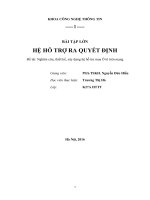 Tiểu luận môn Hệ hỗ trợ ra quyết định Nghiên cứu, thiết kế, xây dựng hệ hỗ trợ mua Ô tô trên mạng