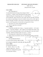 Đề thi HSG vật lý 9 Nam Sách Hải Dương