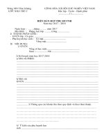 Biên bản họp phụ huynh học sinh đầu năm