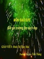 Bài 7. Giữ gìn trường lớp sạch đẹp