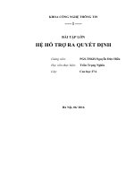 Tiểu luận môn Hệ hỗ trợ ra quyết định Nghiên cứu thiết kế hệ hỗ trợ mua truyện thiếu nhi trên mạng