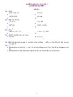 Đề Thi Học Kỳ 1 Toán Lớp 5