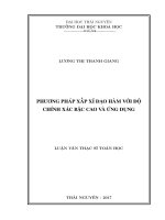 Phương pháp xấp xỉ đạo hàm với độ chính xác bậc cao và ứng dụng (LV thạc sĩ)