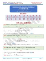 Đáp án bài tập tự luyện Sơ đồ tư duy - Cái nhìn tổng quan về cực trị hàm