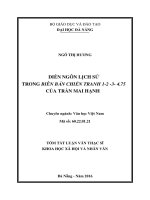 Diễn ngôn lịch sử trong biên bản chiến tranh 1 2 3 4 75 của trần mai hạnh (tt) 