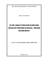CáC TỉNH, THàNH ủy ở VùNG DUYÊN hải MIềN TRUNG  LãNH đạo PHáT TRIểN NHÂN lực KHOA học   CÔNG NGHệ GIAI đoạn HIệN NAY