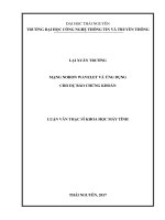 Mạng noron wavelet và ứng dụng cho dự báo chứng khoán 