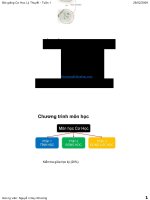 BÀI GIẢNG cơ học lý THUYẾT   bài giảng của thầy nguyễn duy khương