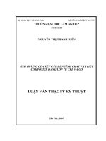 Ảnh hưởng của kết cấu đến tích chất vật liệu composite dạng lớp từ tre và gỗ 