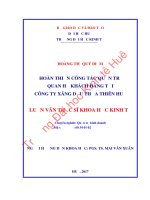 HOÀN THIỆN CÔNG tác QUẢN TRỊ QUAN hệ KHÁCH HÀNG tại CÔNG TY XĂNG dầu THỪA THIÊN HUẾ 