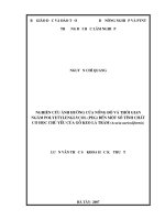 Nghiên cứu ảnh hưởng của nồng đô và thời gian ngâm tẩm poluteylenglycol (PEG) đến một số tính chất cơ học chủ yếu của gỗ keo lá tràm (acacia auriculiformis) 