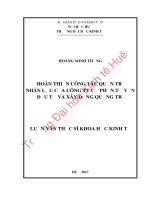HOÀN THIỆN CÔNG tác QUẢN TRỊ NHÂN lực của CÔNG TY cổ PHẦN tư vấn đầu tư và xây DỰNG QUẢNG TRỊ 