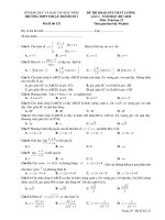 đề khảo sát chất lượng lần 1 năm học 2017 – 2018 môn toán 12