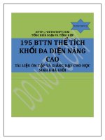 195 Bài tập trắc nghiệm thể tích khối đa diện nâng cao