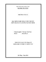 Đặc điểm nghệ thuật tiểu thuyết miền hoang của sương nguyệt minh (tt) 