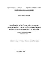 Nghiên cứu một số đặc điểm sinh học, sinh thái và kỹ thuật nhân nuôi loài nhím đuôi ngắn (hystrix brachyura) tại đăklăk 