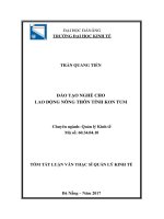 Đào tạo nghề cho lao động phổ thông tỉnh kon tum (tt) 