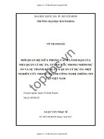 MỐI QUAN hệ GIỮA PHONG CÁCH LÃNH đạo của NHÀ QUẢN lý dự án, TƯƠNG tác TRONG NHÓM dự án và sự THÀNH CÔNG của QUẢN lý dự án một NGHIÊN cứu TRONG NGÀNH CÔNG NGHỆ THÔNG TIN tại VIỆT NAM