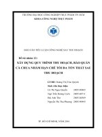 Tiểu luận Xây dựng quy trình thu hoạch, bảo quản cà chua nhằm hạn chế tối đa tổn thất sau thu hoạch
